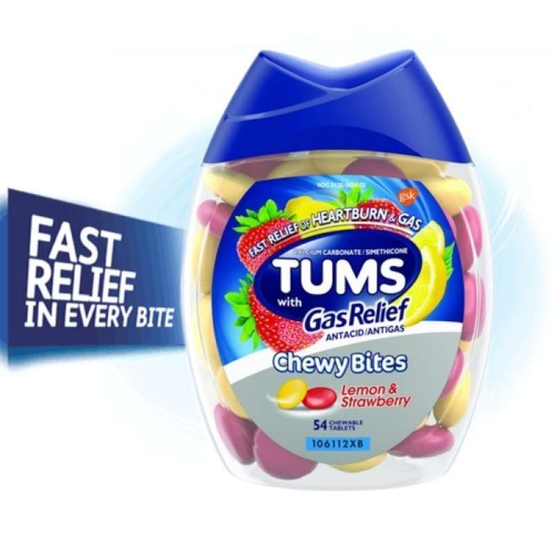 Jual Tums with Gas Relief Chewy Bites 54 Chewy Tablets di Seller Mega