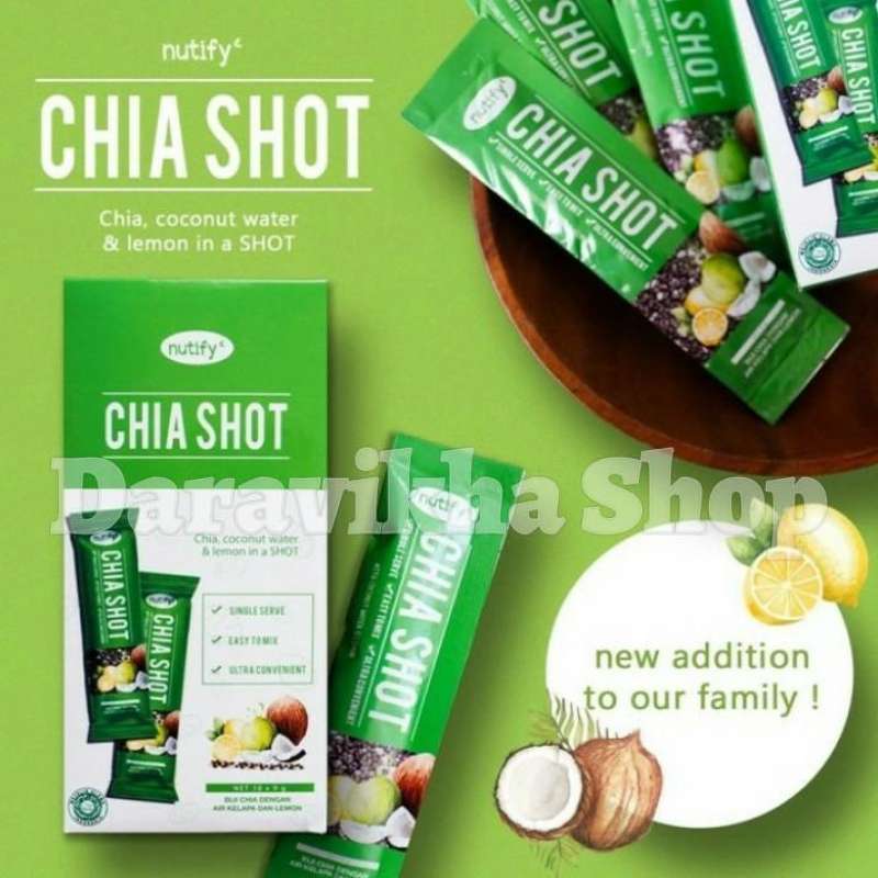 Jual Nitify Chia Shot Coconut Water & Lemon 10's x 9gr di Seller ...