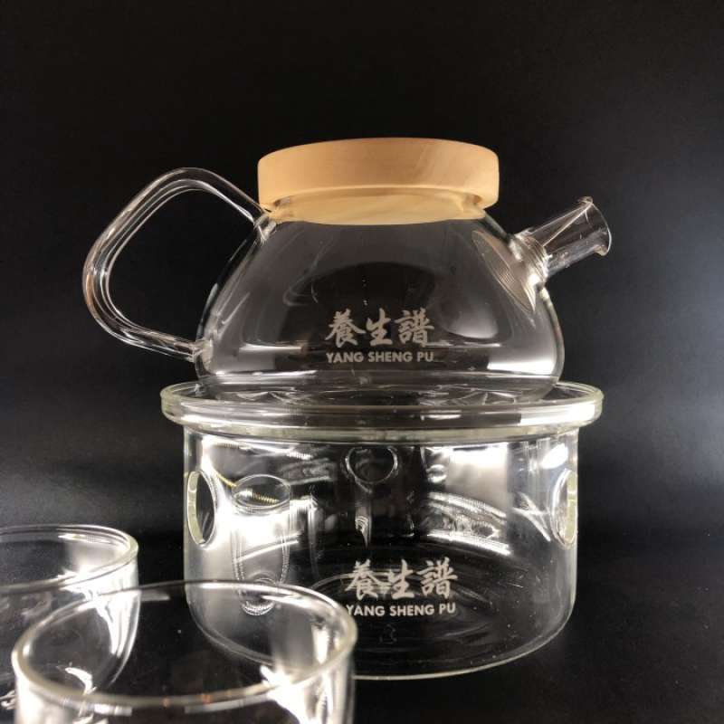 Jual Handcrafted Glass Teapot Set + Tea Warmer di Seller Dapoer Mita