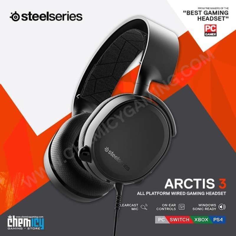 Promo Steelseries Arctis 3 Black with 7.1 Surround di Seller upper game