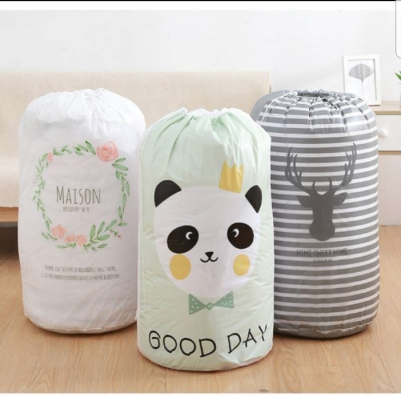 Promo NEW STORAGE BAG CLOTH BAG TEMPAT BED COVER PAKAIAN DIAMETER 43CM