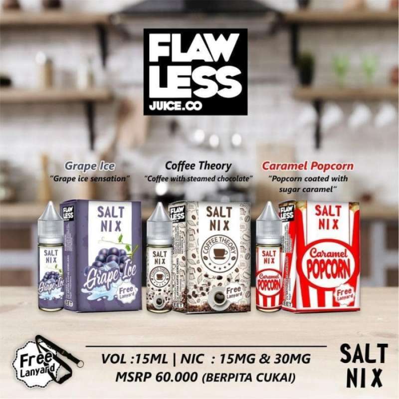 Promo Flawless Juice Salt Nix Salt Nic Liquid Pod 15Ml 15Mg/30Mg Diskon 16 di Seller Mita