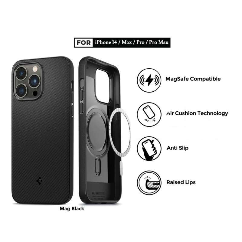 Promo Case iPhone 14 Pro Max Plus Spigen Mag Armor MagSafe Matte Slim