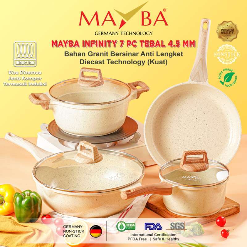 Jual PANCI Mayba Infinity 7 PC Masterpiece Germany Granite Cookware set
