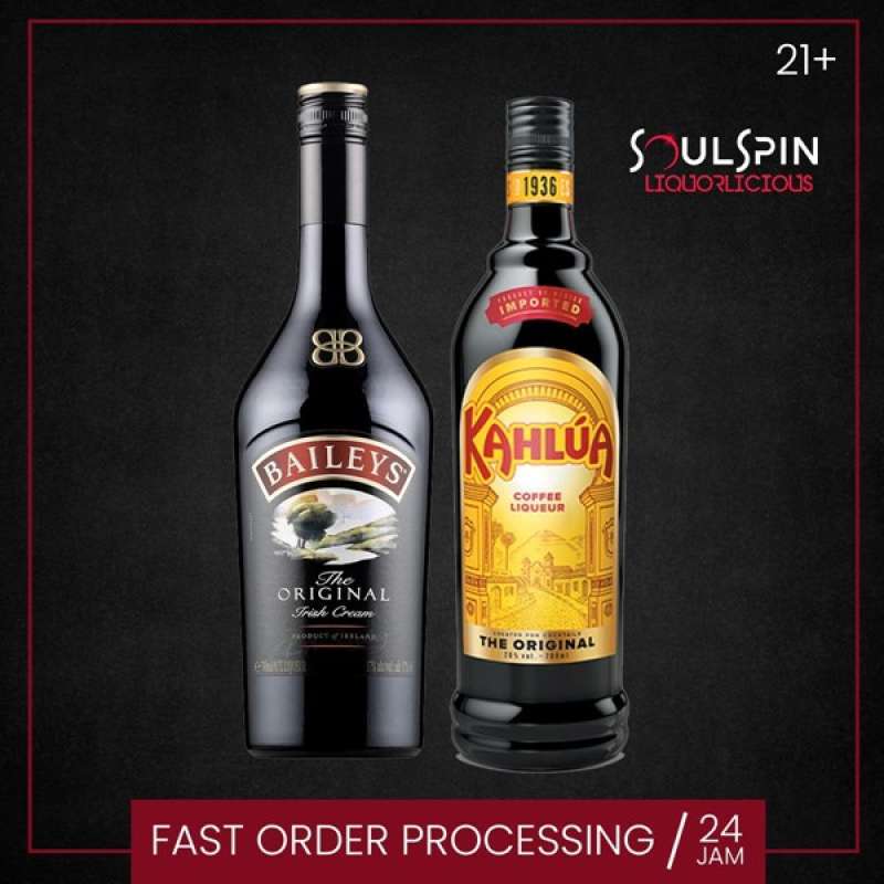 Jual Baileys Irish Cream Liqueur 750ml + Kahlua Coffee Liqueur 700ml di