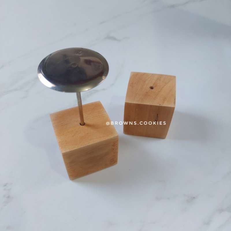Jual WOODEN BLOCK KAYU TEMPAT PAKU MAWAR DEKOR BUTTER FLOWER NAIL