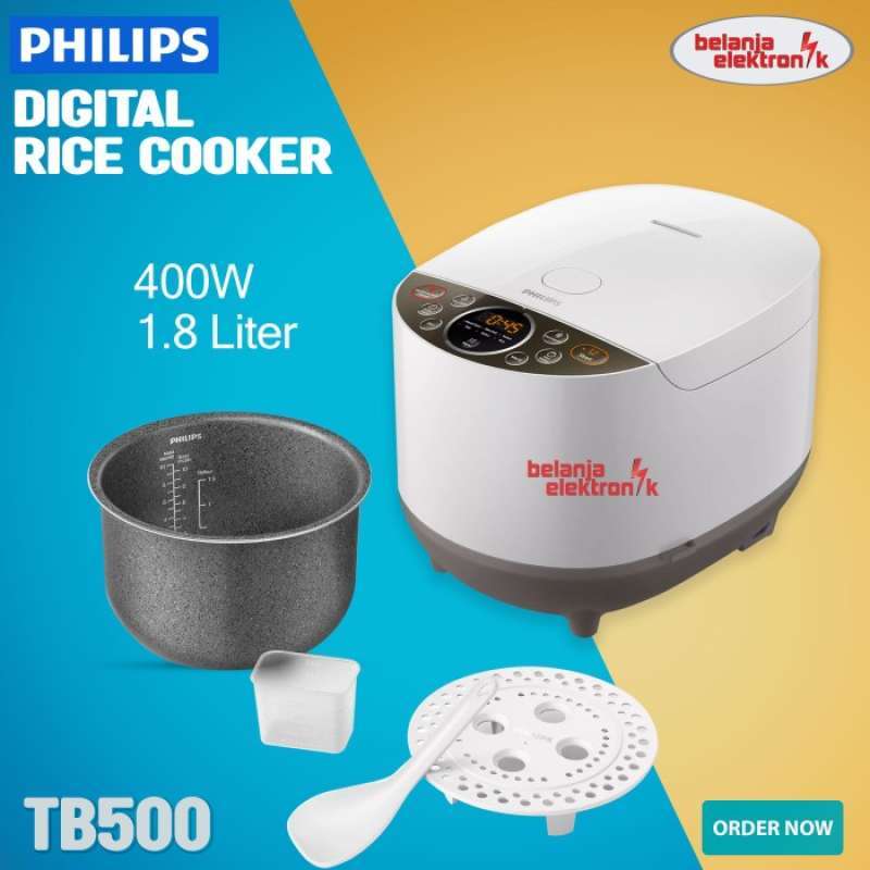 Promo PHILIPS HD4515/33 RICE COOKER DIGITAL MAGIC COM 1.8 L PUTIH