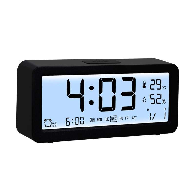Promo Digital Alarm Clock Temperature Humidity Display for Kids