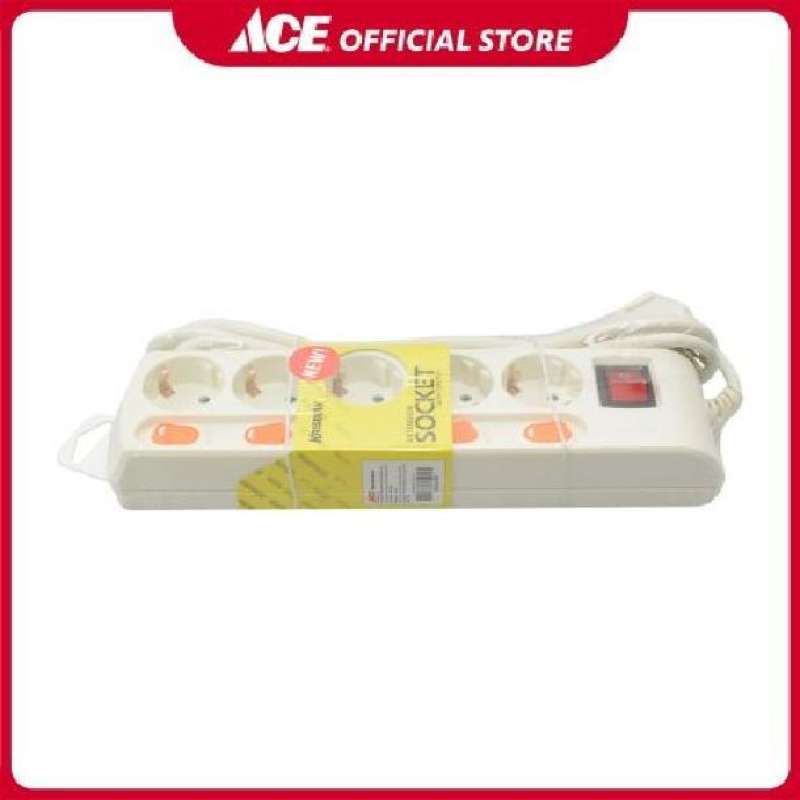 Jual Ace - Krisbow Stop Kontak 5 Soket Dengan Tombol On/Off - Putih di ...