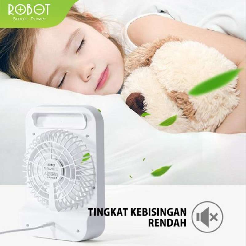Jual Mini Fan Robot Rt-bf14 2000mah 5 Inch Rotateable Rechargeable Led ...