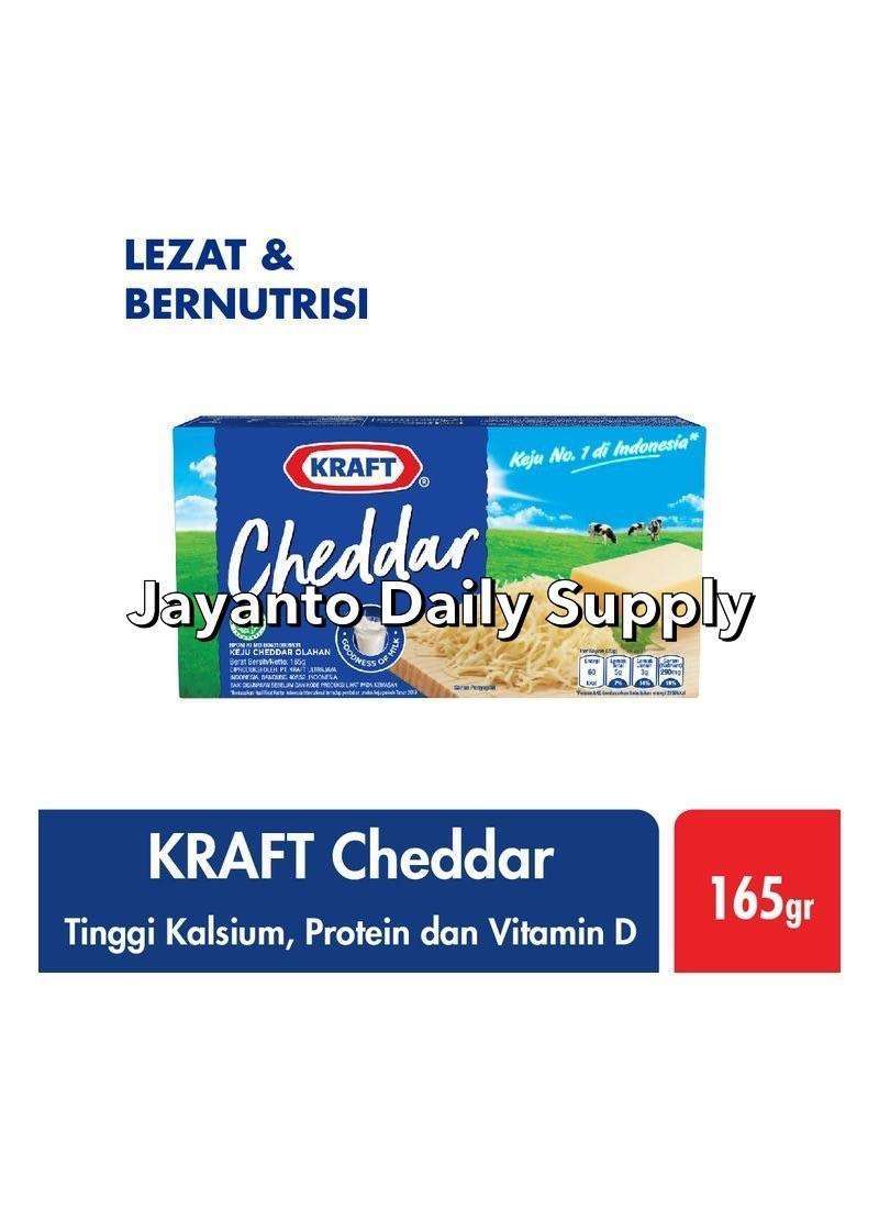 Jual KEJU CHEDDAR OLAHAN CHEDDAR CHEESE MERK KRAFT 165GR 100 HALAL di Seller Jayanto Daily
