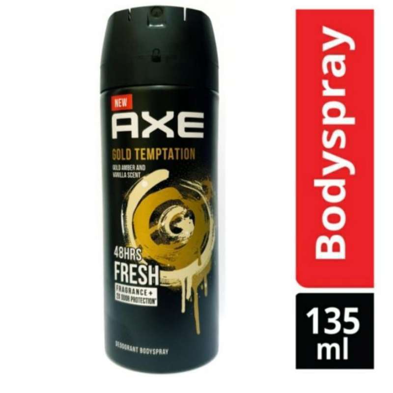 Promo Axe Deodorant Body Spray Gold Temptation 135 ml // Black 135ml