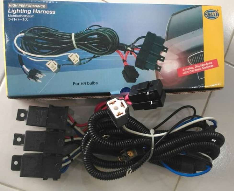 Jual Kabel Set 3 Riley Hella Lampu Mobil Lighting Harness H4 65789 di Seller Jasutra Motor Store