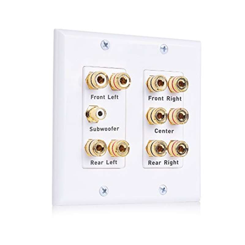 Promo Cable Matters Double Gang 5.1 Speaker Wall Plate (Home Theater
