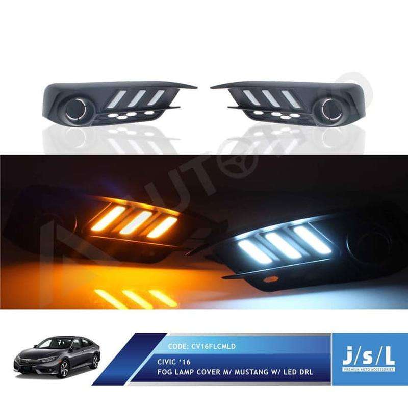 Jual JSL Fog Lamp Cover LED DRL Civic Turbo Model Mustang di Seller HS