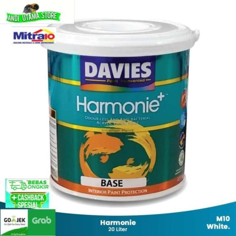Jual Cat Tembok Interior Anti Bakteri Davies Harmonie White 20 LITER