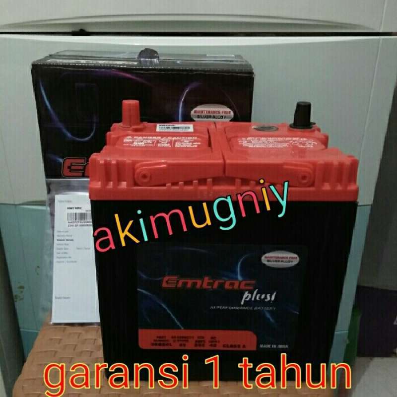 Promo aki mobil garansi 1 thn emtrac plus mf kering ns40zl 38b20l brio