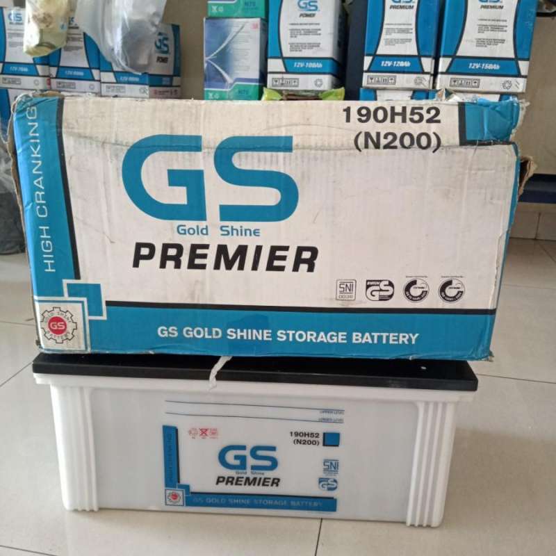 Jual Aki mobil/ Genset GS Gold Shine Premier N200 / 190H52/ GS N200 di