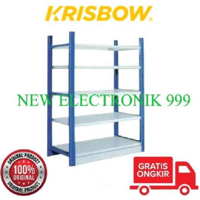 Jual KRISBOW SHELVING STEEL BASIC UNIT 5 SHELV 200KG KW1700350 di