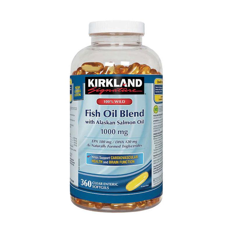 Jual Kirkland Fish Oil Blend with Alaskan Salmon 1000mg Multivitamin