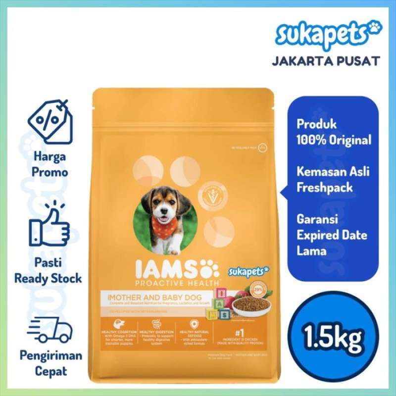Promo IAMS Dog Mother & Baby Dog Makanan Kering Induk & Anak Anjing 1