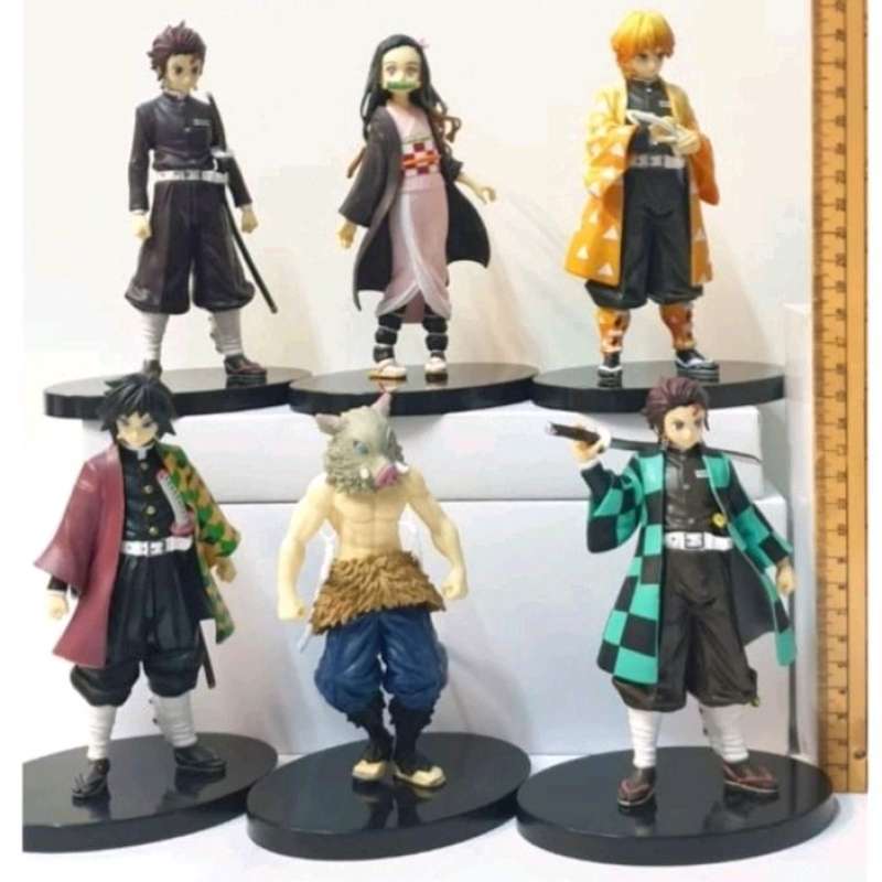 Jual demon slayer tanjiro nezuko zenitsu inosuke tomioka action figure