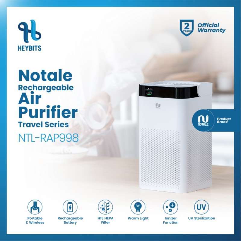 Promo Notale Air Purifier Travel Series Rechargeable HEPA 13 UV Killer LEKA Diskon 9 di Seller