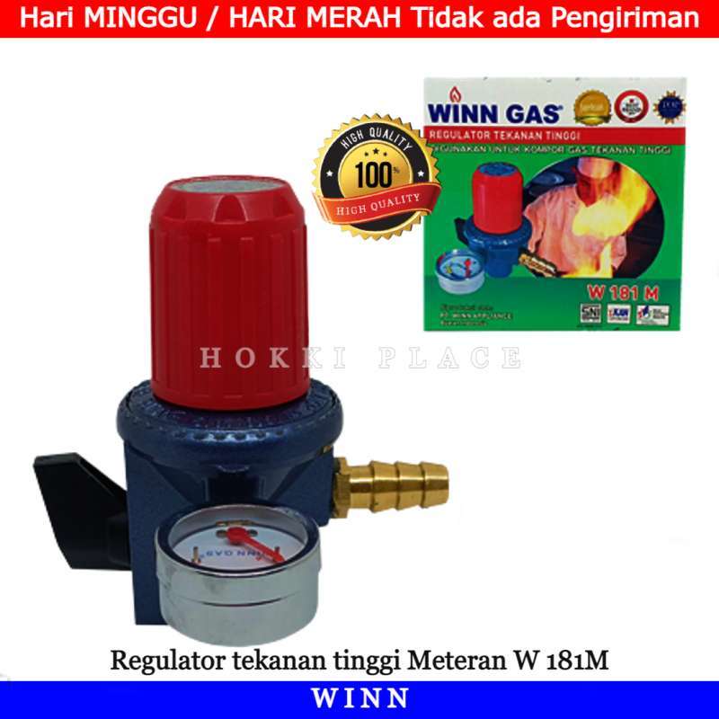 Jual REGULATOR GAS TEKANAN TINGGI WINN W180M SNI plus meter & non