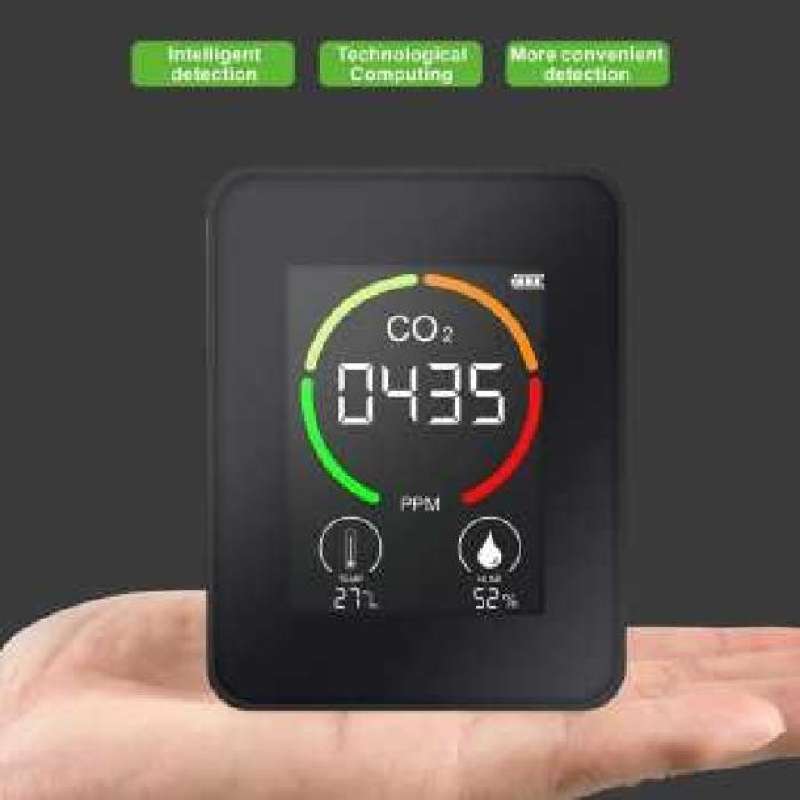 Detector De CO2 6 En 1 - Mide Calidad Del Aire, Humedad, Temperatura, TVOC Y HCHO, Para Hogar, Oficina O Coche