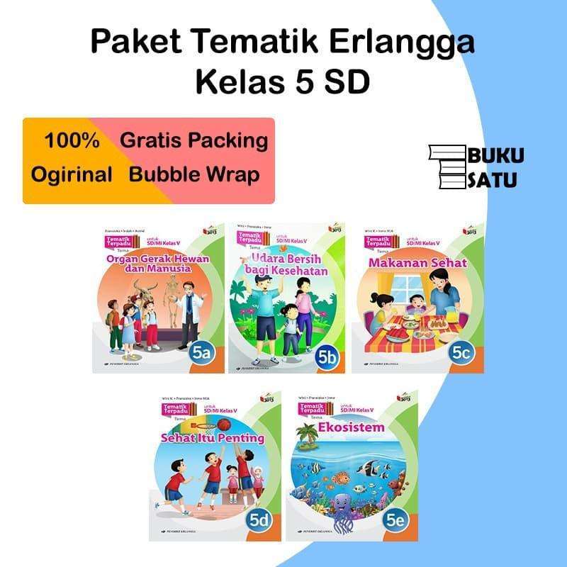 Jual Buku Tematik Erlangga Kelas 5 Paket 1 Semester 5 Buku 2013 Revisi ...