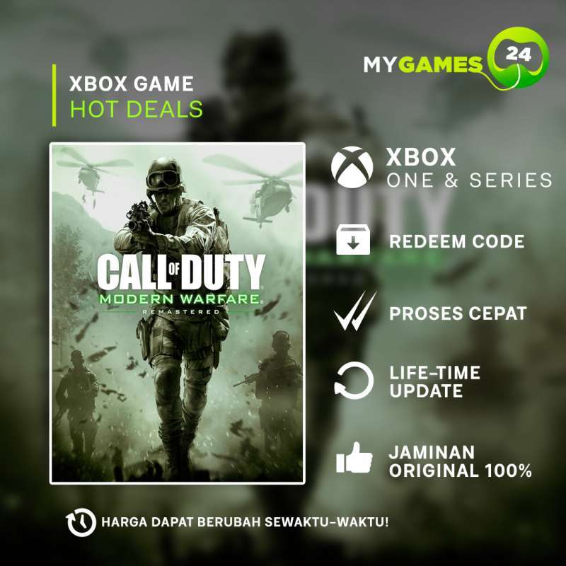 Call Of Duty Modern Warfare Remastered Xbox One Digital Code Jual Call Of Duty Modern Warfare Remastered Xbox One Series X|s Redeem