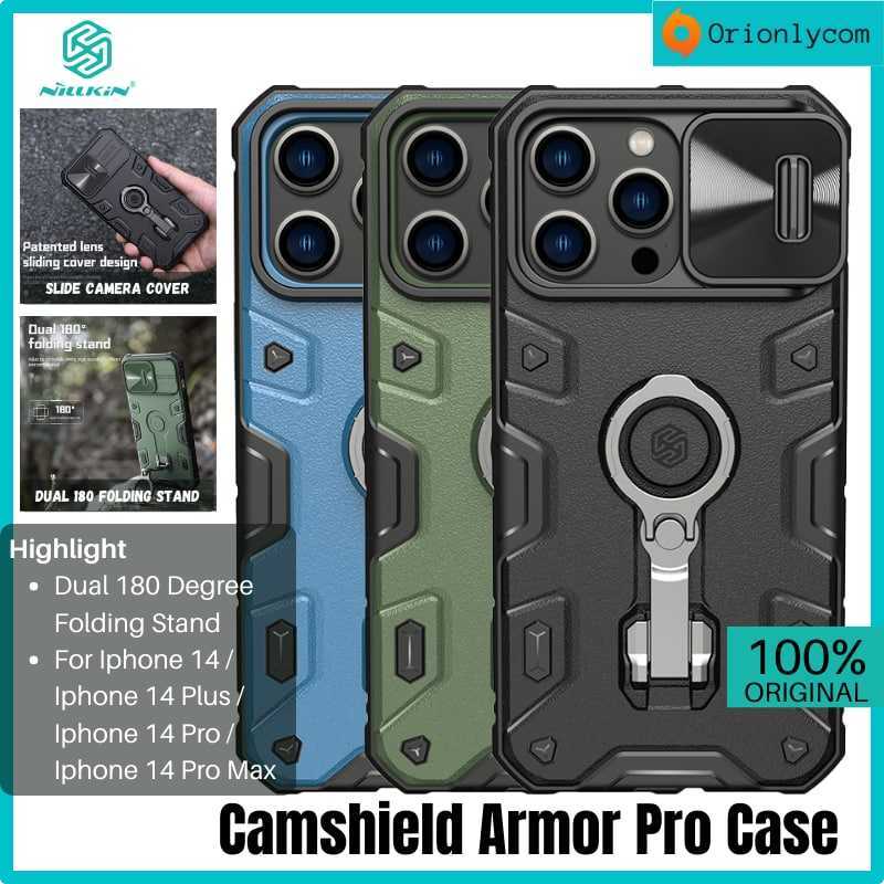 Jual Case Iphone 14 / Plus / Pro / Pro Max NILLKIN Camshield Armor Pro