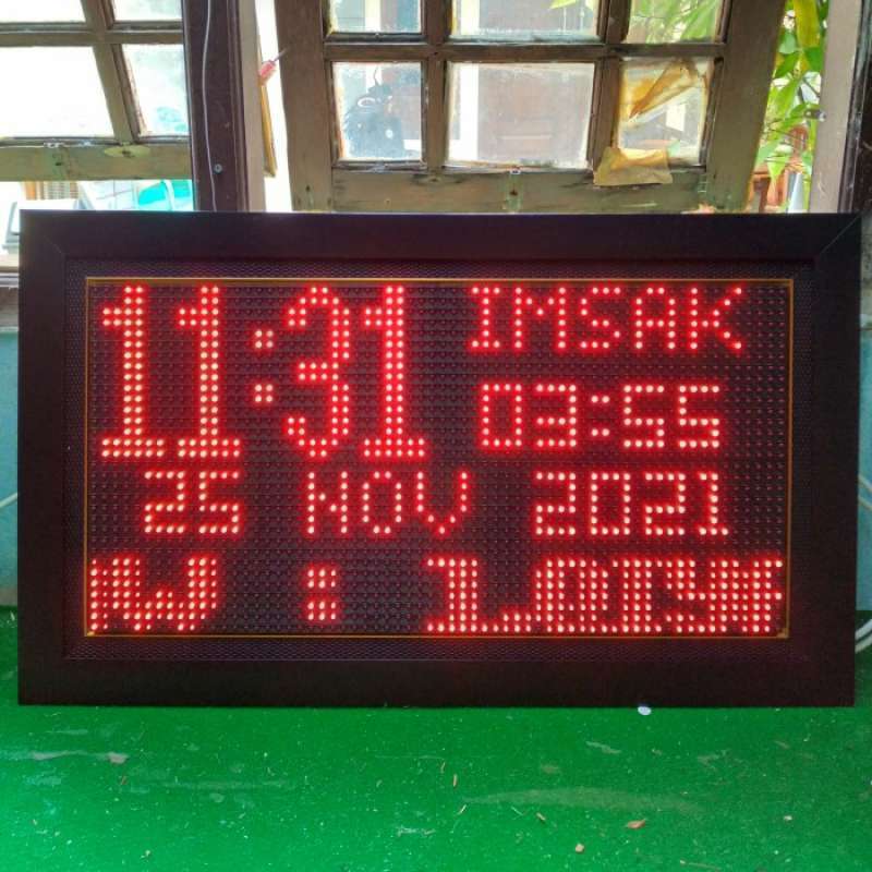 Promo Jam Digital Masjid Jam Jadwal Sholat Jws P10 2X2P Aj Singel