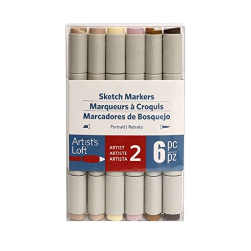 Jual Portrait Sketch Markers by Artist's Loft 6 Piece Set di Seller