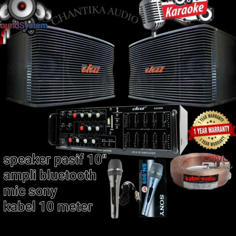 Promo speaker pasif 10 inch sepasang DAT AK 100 ORIGINAL AMPLI paket