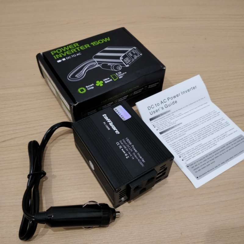 Promo Taffware Power Inverter Mobil DC-AC 2 USB + Colokan Listrik 150W ...