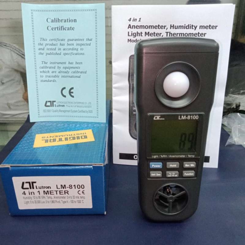 Jual Anemo Humidity Light Meter Thermometer Lutron LM-8100 di Seller ...