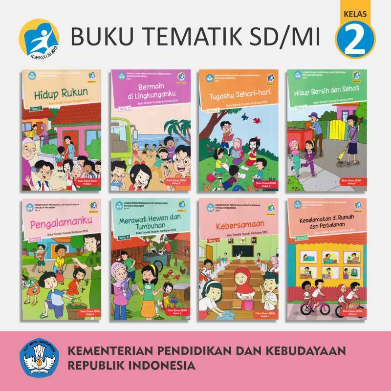 Jual Buku Tematik Kelas 2 / Buku Pelajaran SD Kelas 2 Kemendikbud K13 ...