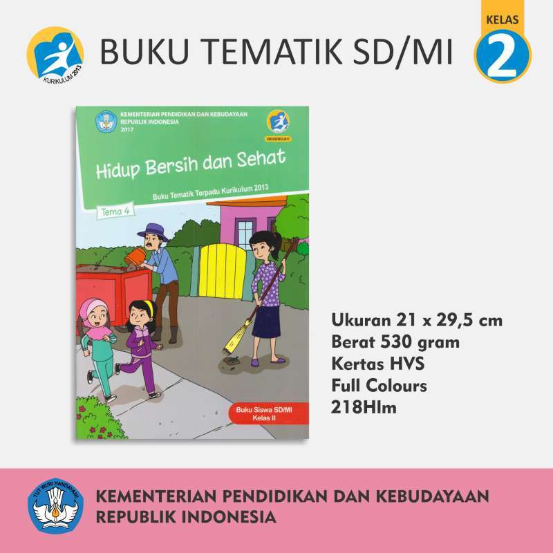 Jual Buku Tematik Kelas 2 / Buku Pelajaran SD Kelas 2 Kemendikbud K13 ...