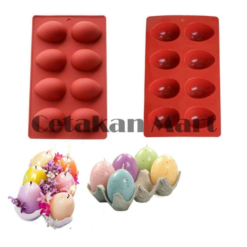 Jual CMart Cetakan Silikon Puding Jelly Coklat Kue Cake Telur Ayam 8 Cavity di Seller Cetakan