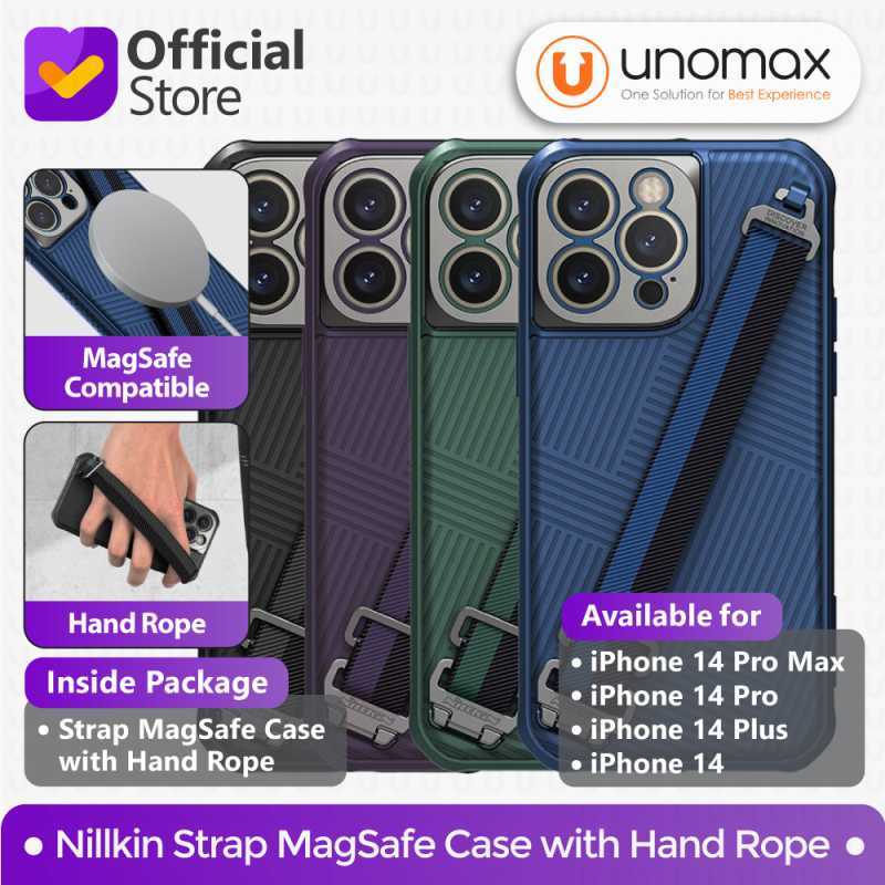 Jual Case iPhone 14 / Plus / Pro / Pro Max Nillkin Strap MagSafe with Hand Rope Hybrid