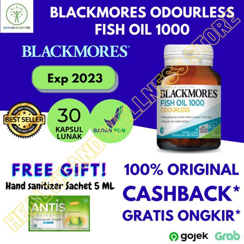 Promo BLACKMORES ODOURLESS FISH OIL 1000 30 TABLET OMEGA 3 MINYAK IKAN