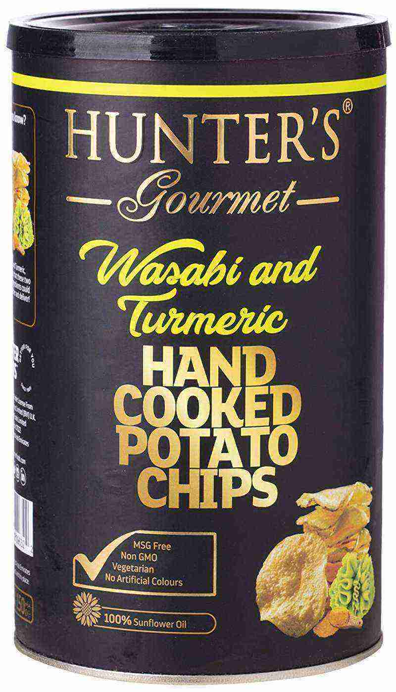 Jual Hunter'S Gourmet Hand Cooked Potato Chips Wasabi & Turmeric 150G