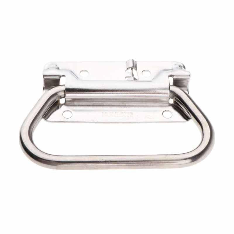 2 Pack Heavy Duty Spring Loaded Handles - Stainless Steel With Rubber Grip, For Toolboxes, Cases, Cabinets (4.9 Inch)