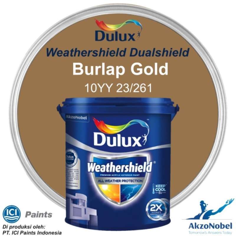 Jual Cat Dulux Weathershield 20 Lt Burlap Gold 10yy 23/261 Di Seller