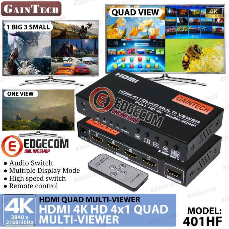 Jual HDMI 4X1 Quad Multi Viewer 4K HD GAINTECH / HDMI MULTIVIEWER