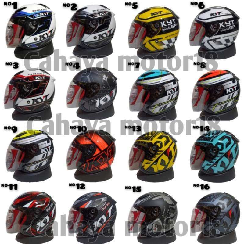 Promo helm half face kyt dj maru corak NO8 L Diskon 50 di Seller