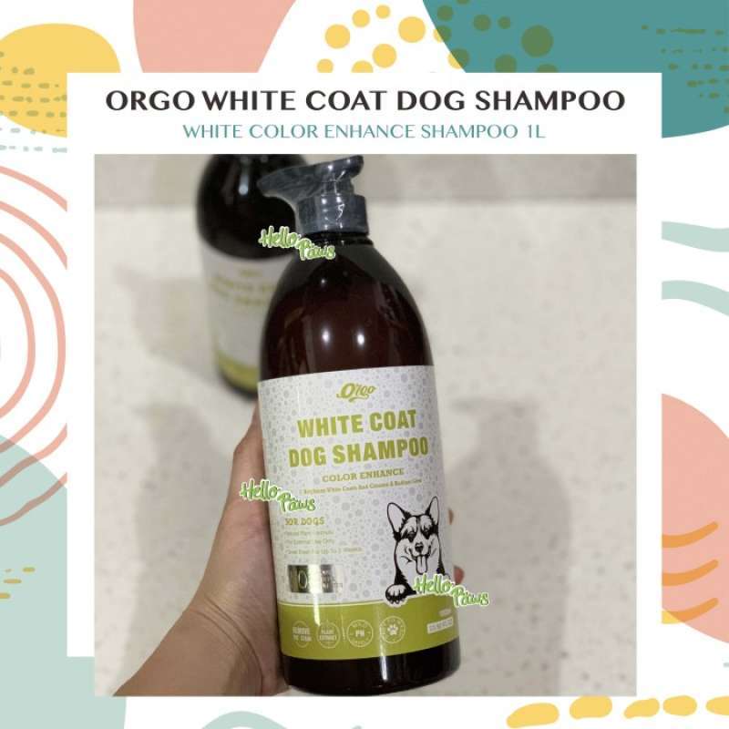 Promo Orgo White Coat Dog Shampoo 1 Liter Shampoo Anjing Bulu Warna Putih Diskon 11 di Seller