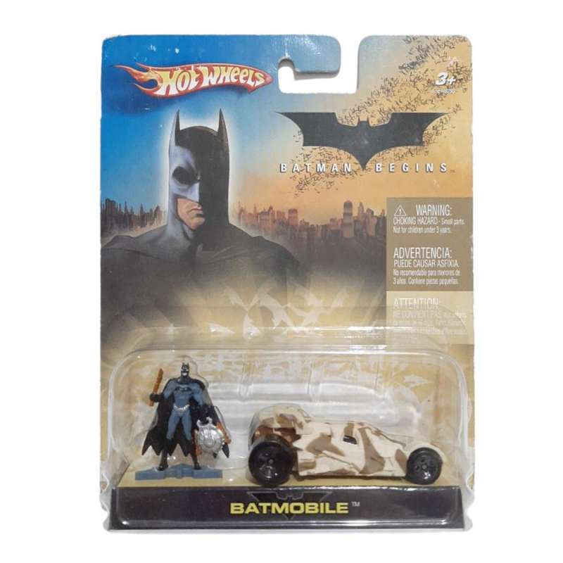 Hot Wheels 2005 Batman Begins Batmobile Die-Cast Car With Figure - 1:64 Scale Black Collectible