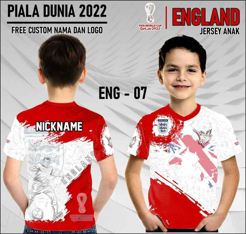 Promo Jersey piala dunia 2022 qatar anak baju england kaos timnas